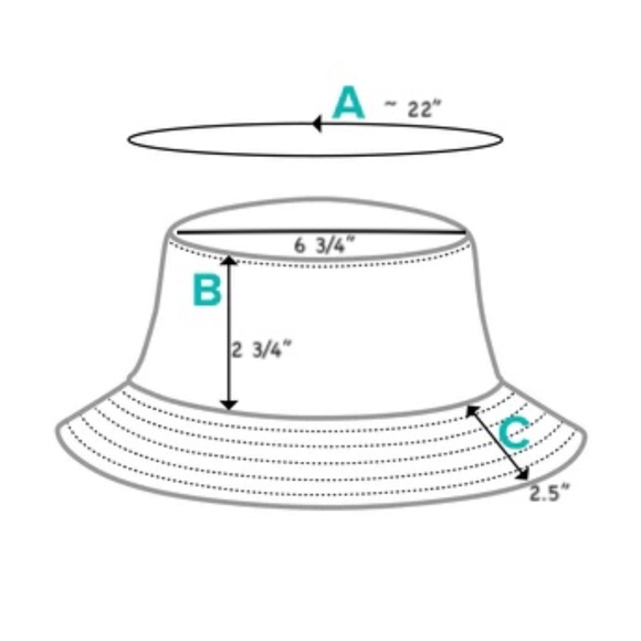 Bucket hat - fits adult sz 22' head circumference. - Picture 8 of 9